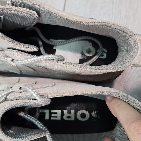 Sorel Taupe Out'N About Plus SoftAnkle Duck Rubber Leather Boots Shoes Sz 8.5 - Picture 8 of 13